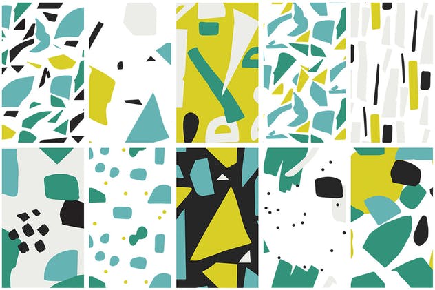 拼贴风格彩色印花图案素材 Collage Colorful Patterns插图(5)