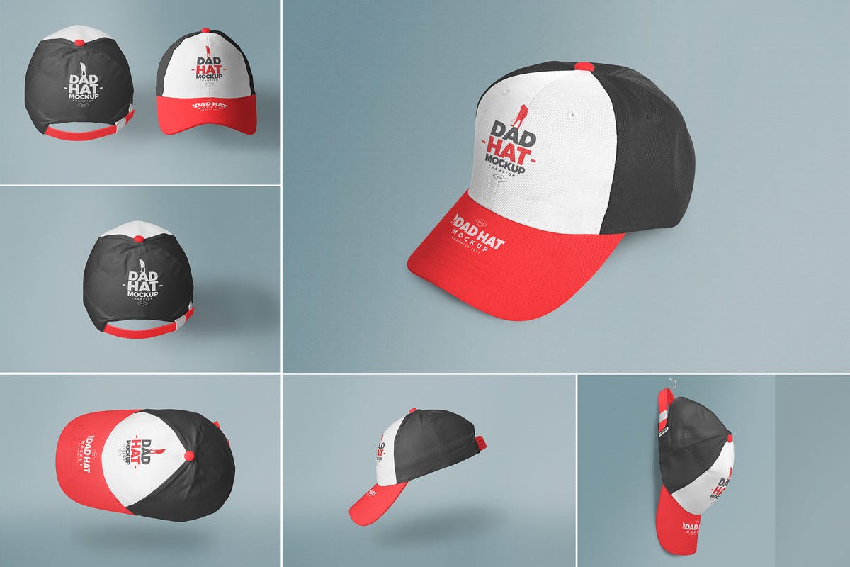 休闲棒球帽印花设计样机模板 Baseball Cap Mockups插图