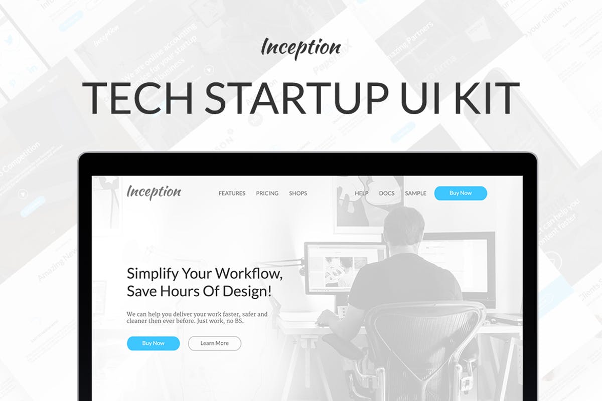 网站项目快速启动 UI 套件 Inception UI Kit插图