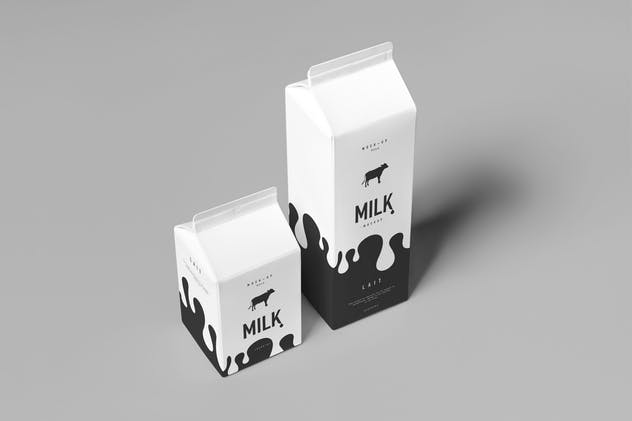 牛奶饮料奶制品包装样机模板 Milk Mock-up插图(5)