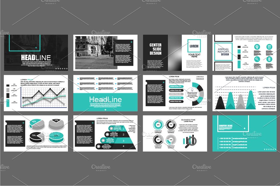 适合报表、市场营销、广告、年报…PPT幻灯片模板 Powerpoint Slide Templates插图(5)