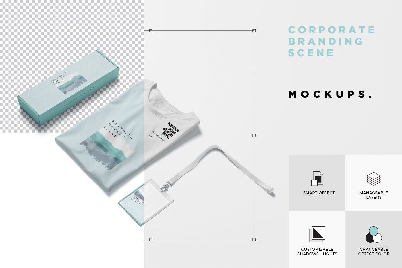 企业VI设计效果图预览样机模板 Corporate Branding Mockup Scenes插图(5)