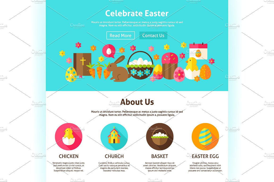 复活节 Banner 素材集合 Happy Easter Web Banners插图(7)