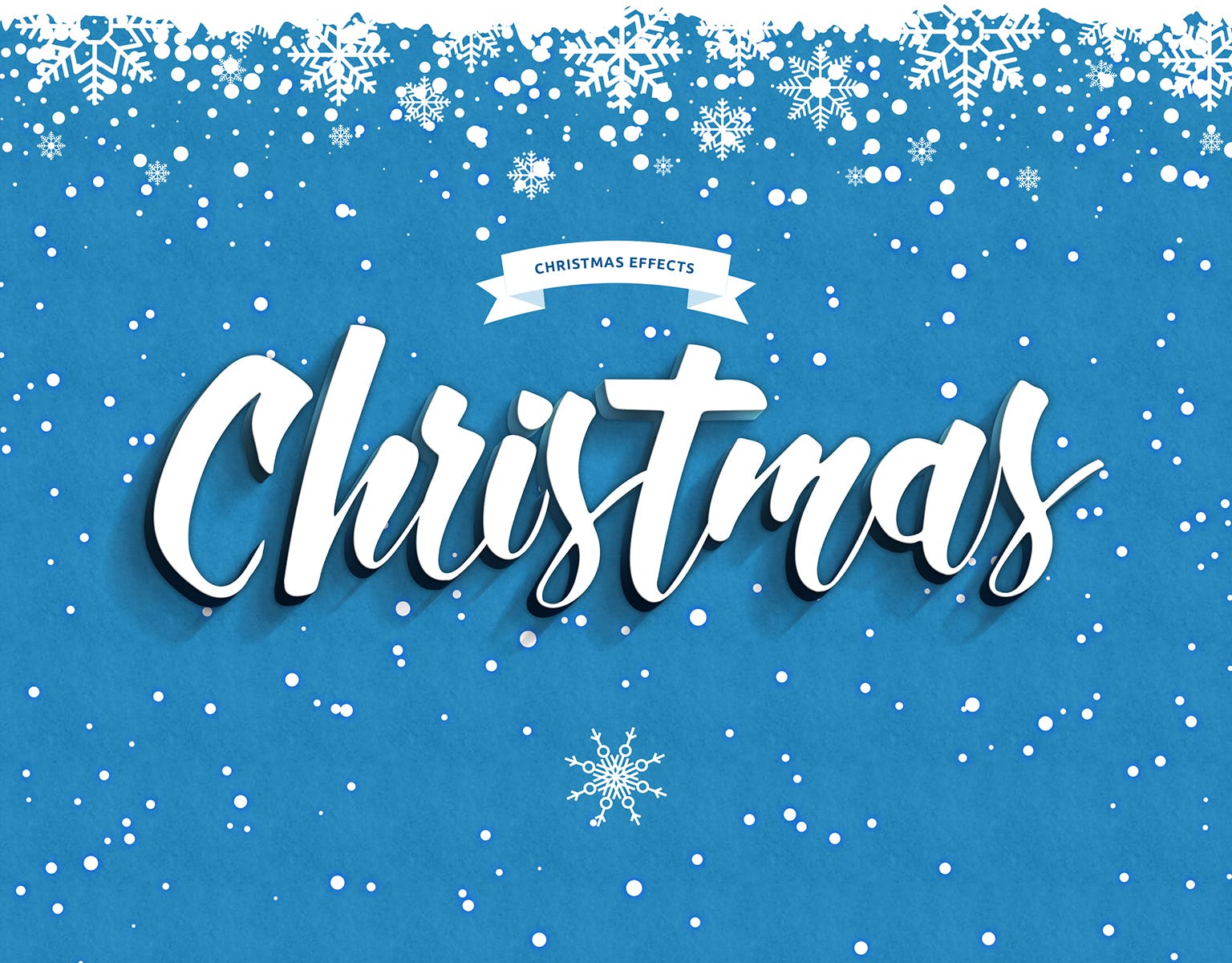 圣诞节主题海报文字样式PSD分层模板 Christmas Text Effects插图(6)