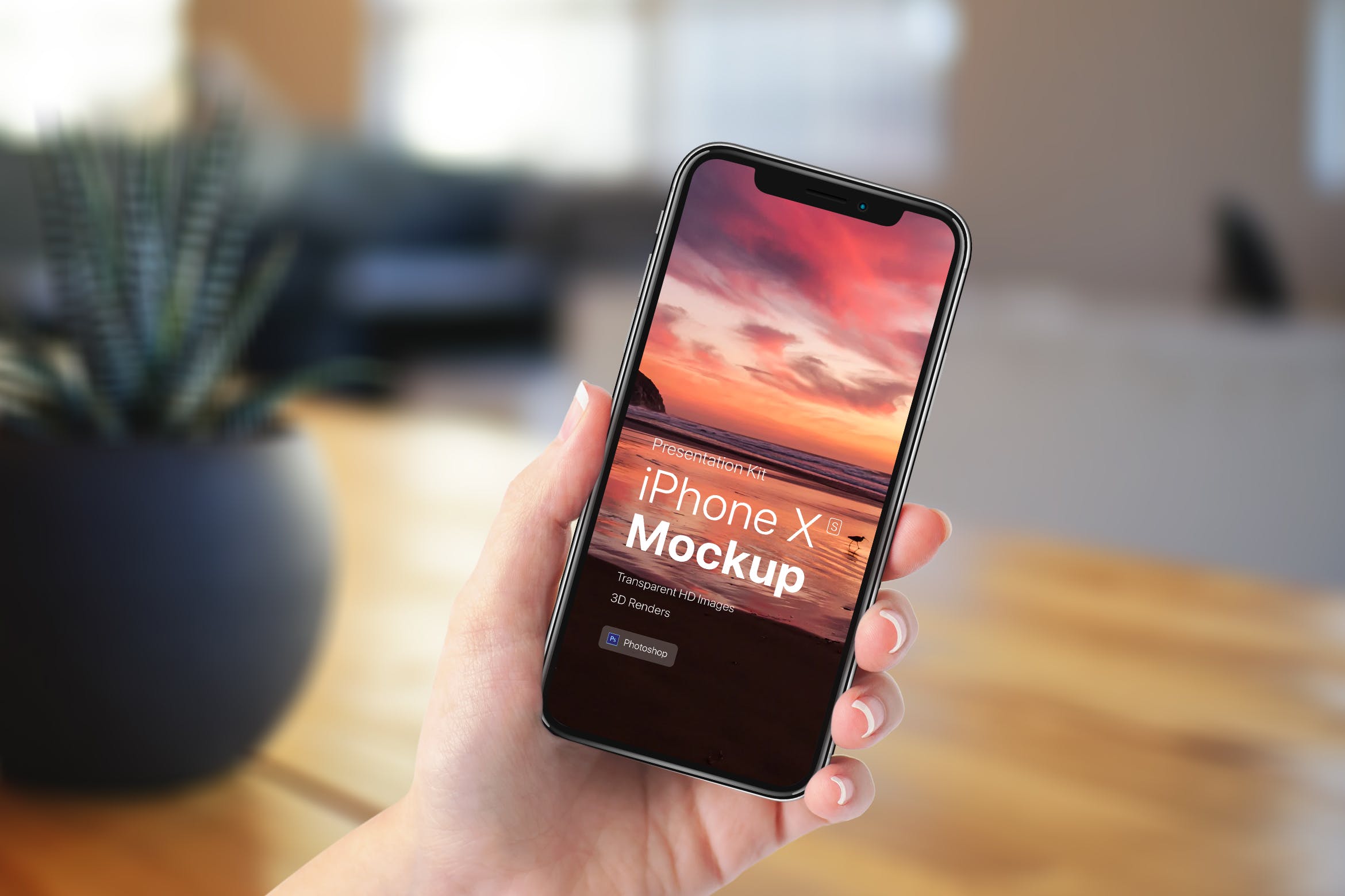 APP界面设计截图预览iPhone X手机样机模板v4 Presentation Kit – iPhone showcase Mockup插图