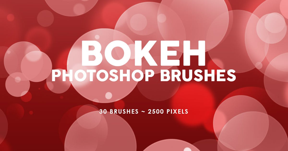 30个梦幻背景PS散景图案笔刷 30 Bokeh Photoshop Stamp Brushes插图