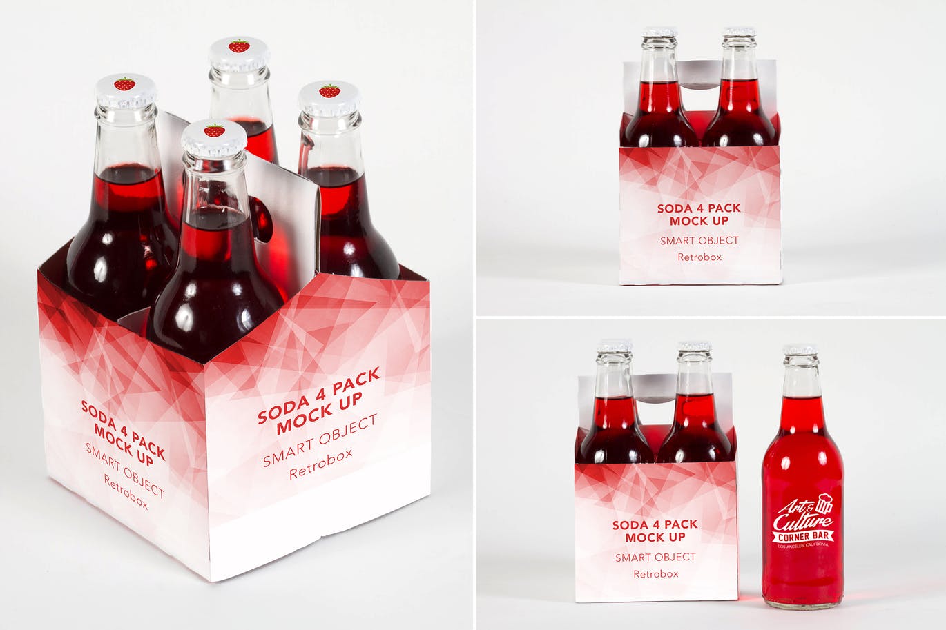 高品质的苏打汽水啤酒瓶子包装设计VI样机展示模型mockups插图