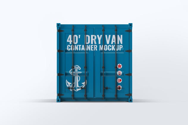 40英尺集装箱外观图案设计样机模板 40ft Dry Van Container Mock-up插图(4)