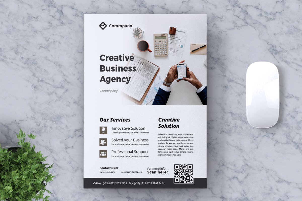 企业介绍/公司业务宣传传单模板V15 Corporate Business Flyer Vol. 15插图