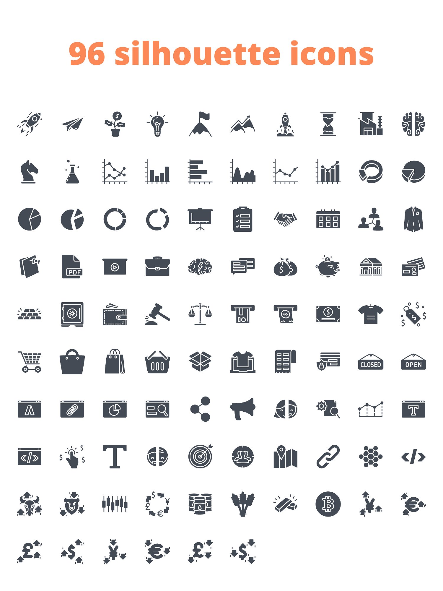 288枚企业主题图标 288 Business Icons（三种风格）插图(6)