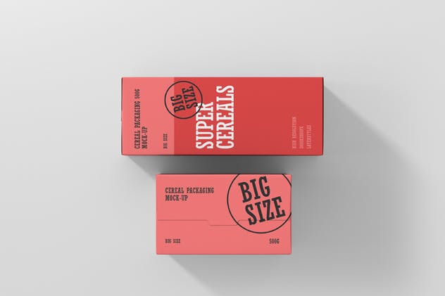 营养谷物食品包装大尺寸盒子样机 Cereals Box Mockup – Big Size插图(3)