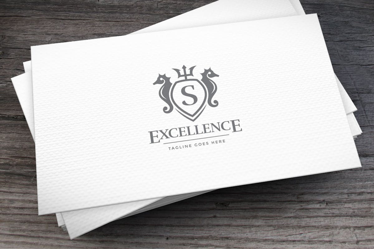 盾牌创意图形Logo设计模板 Excellence Shield Logo Template插图