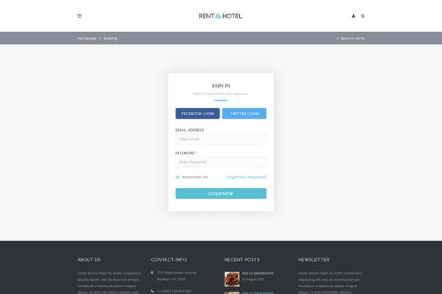 酒店在线预订系统网站PSD模板 Rent a Hotel – Booking Website PSD Template插图(13)