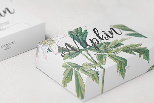 餐巾纸盒包装样机 Napkin Box Mockup插图(13)