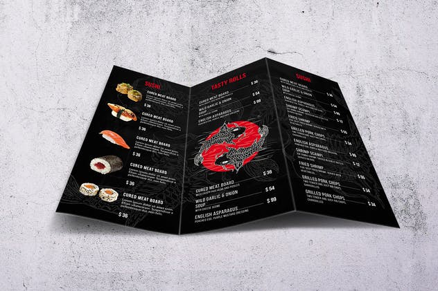 日式餐厅寿司刺身餐厅菜单设计PSD模板 Japanee Menu Bundle A4 & US Letter插图(8)