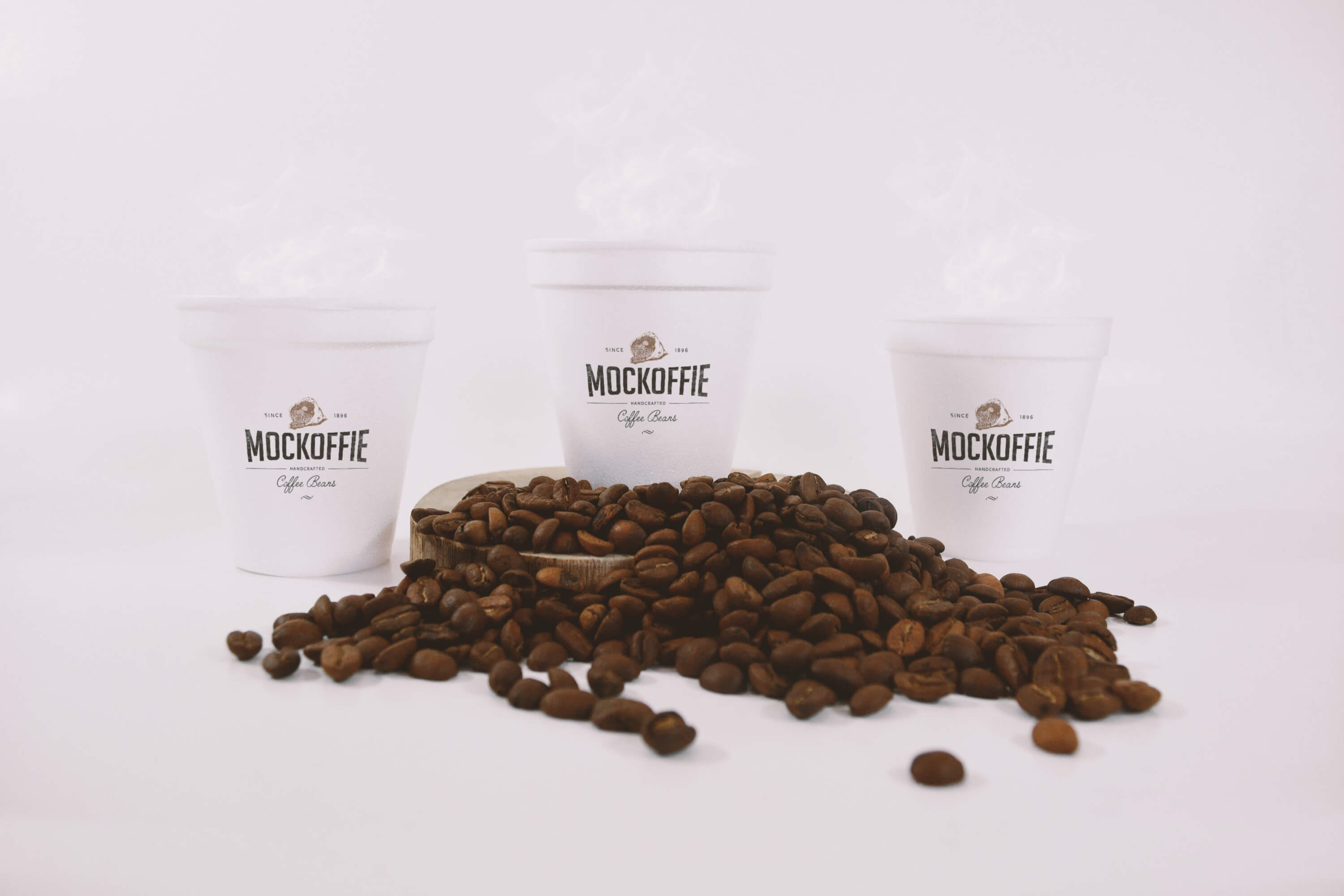 咖啡纸杯设计效果图样机模板 Coffee Cups Mockup插图