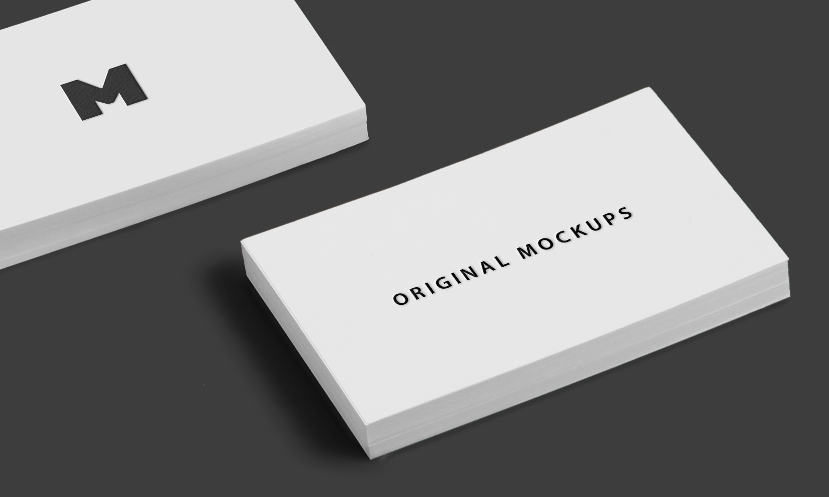 简约风企业名片设计样机模板03 Business Card Mockup 03插图(3)