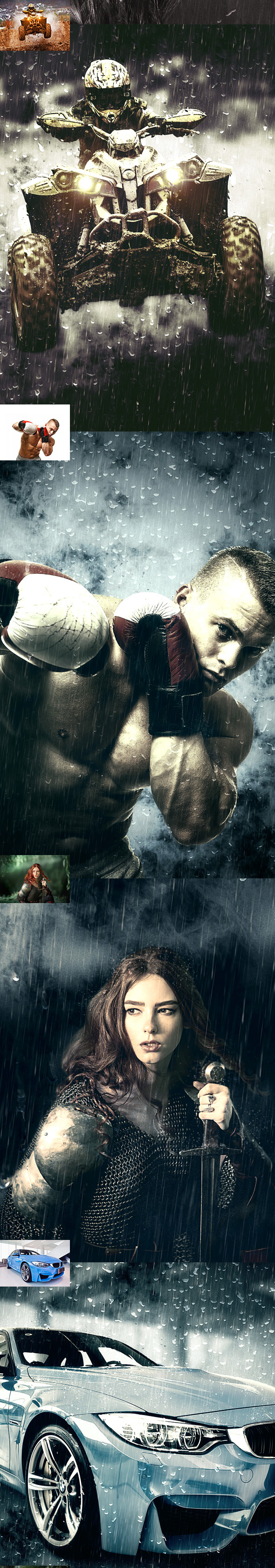 一款打造暴雨特效的PS动作下载 Rainstorm 2 CS4+ Photoshop Action [atn]插图(2)