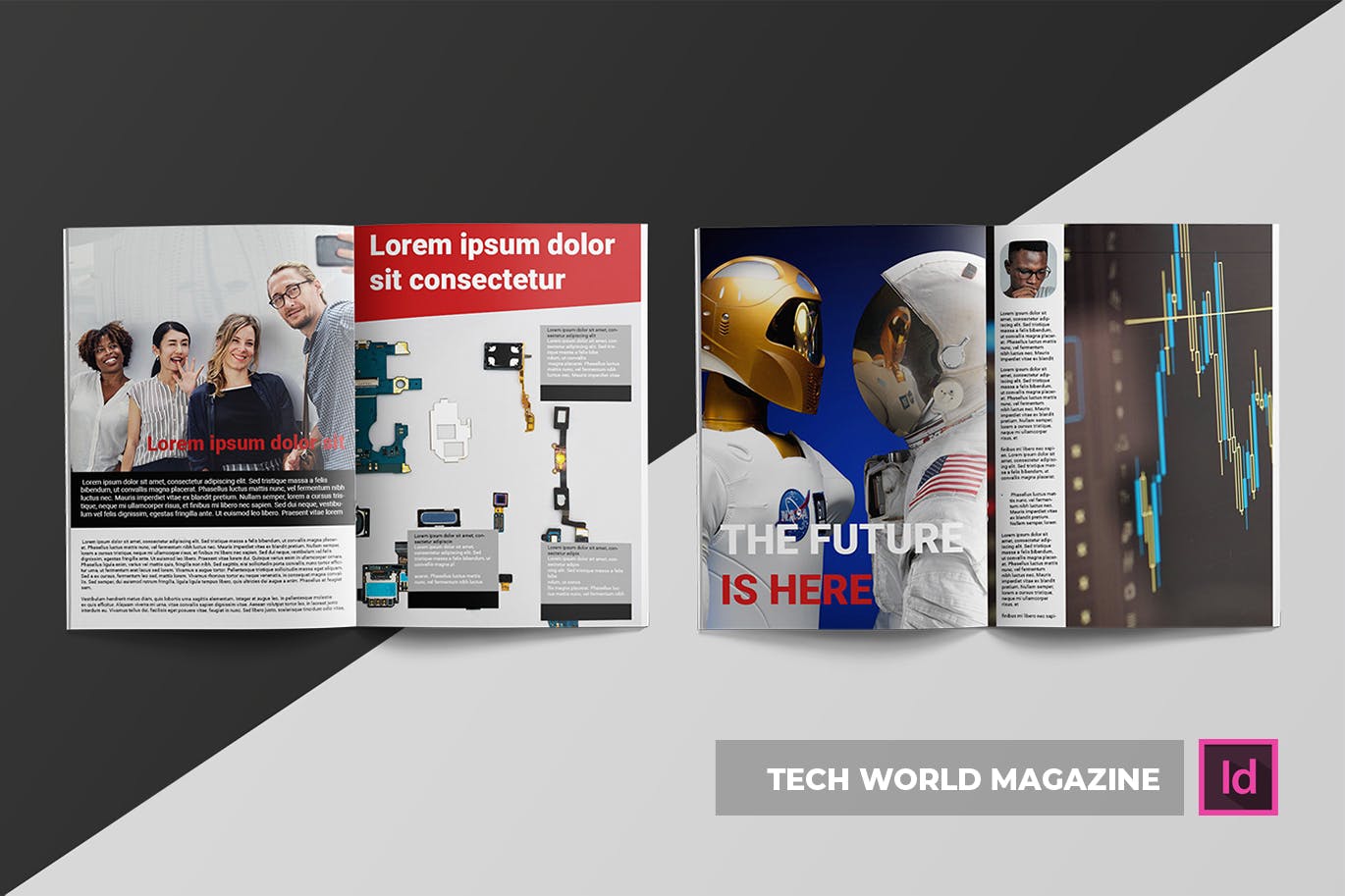 科技世界杂志版式设计模板 Tech World | Magazine Template插图(4)