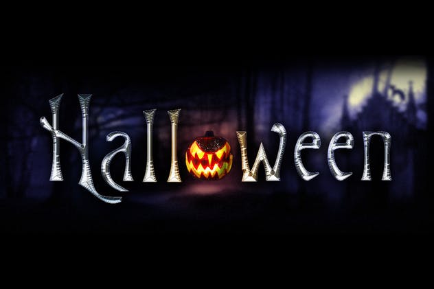 万圣节恐怖惊悚装饰特效PS字体样式 Halloween Horror Photoshop Layer Styles插图(3)