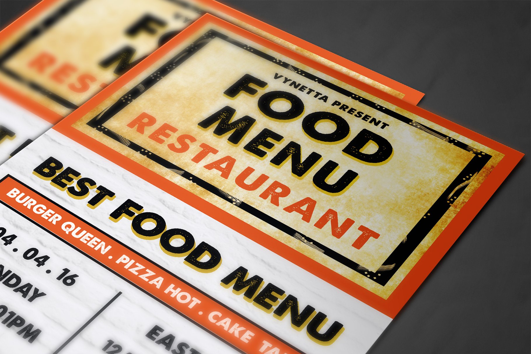 西式快餐外卖宣传单页海报模板 Food Menu插图(3)
