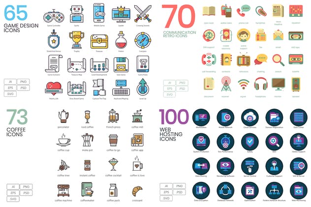 2500+枚32个分类综合图标合集 The Client Bundle 2,500+ Icons插图(9)