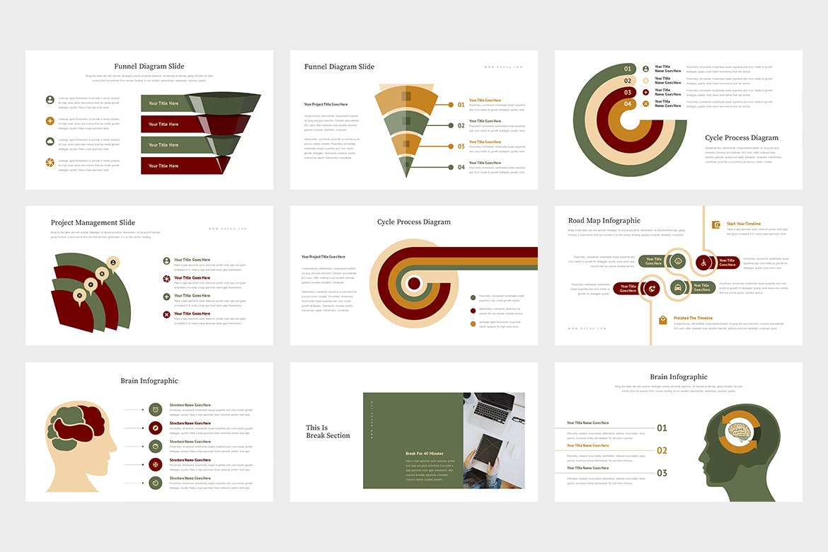 市场分析/市场调研报告PPT模板下载 Rozua : Vector Infographic Business Powerpoint插图(3)
