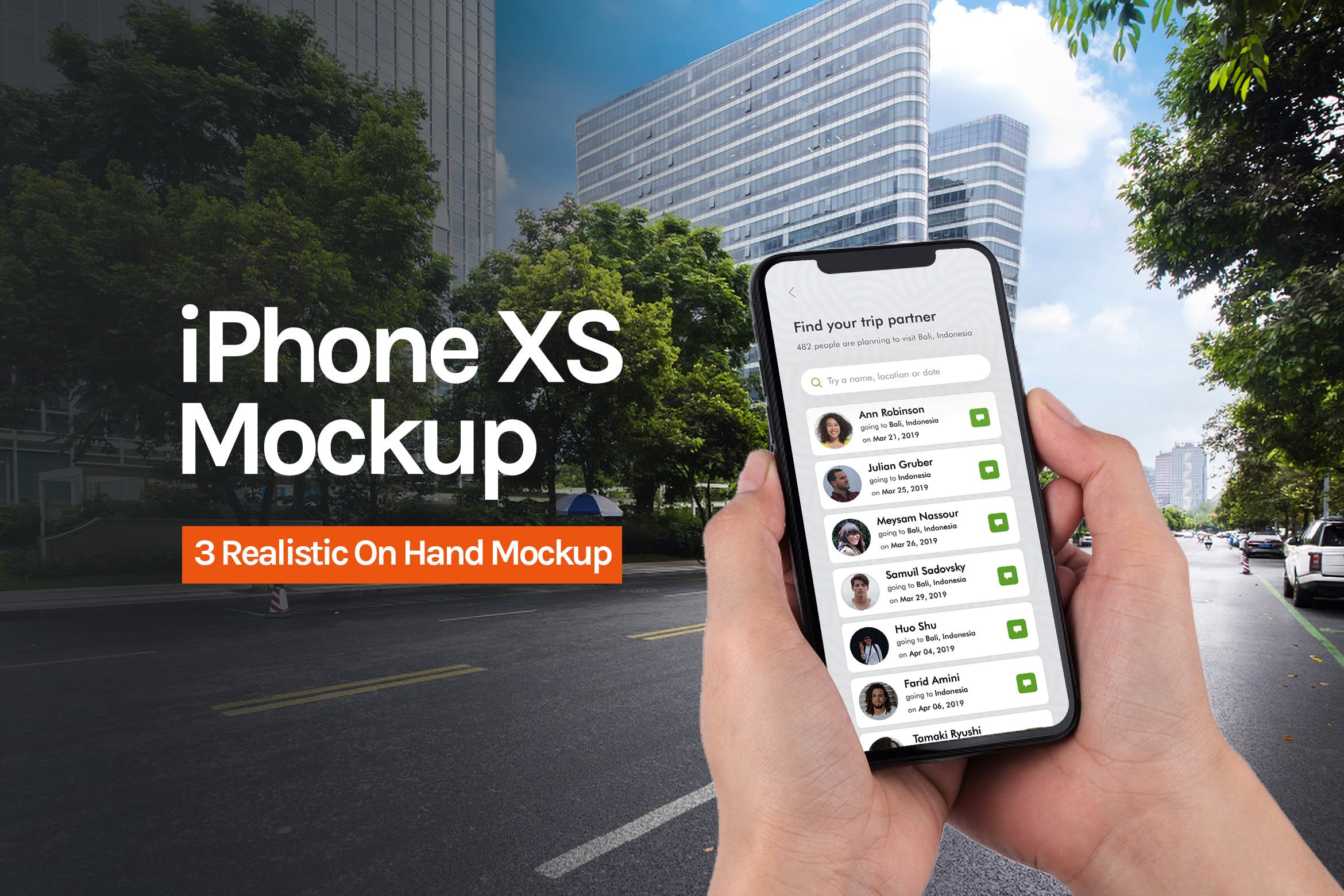 iOS应用界面设计效果预览iPhone XS手机样机模板 iPhone App Mockup 1.0插图
