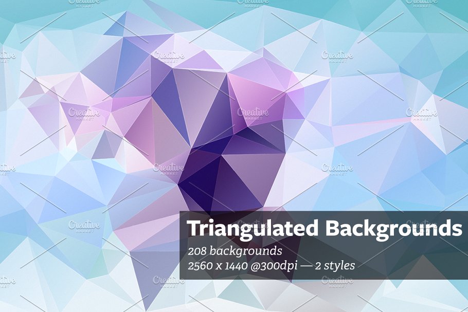 208款三角抽象图形背景 Triangulated – Abstract Backgrounds插图(1)