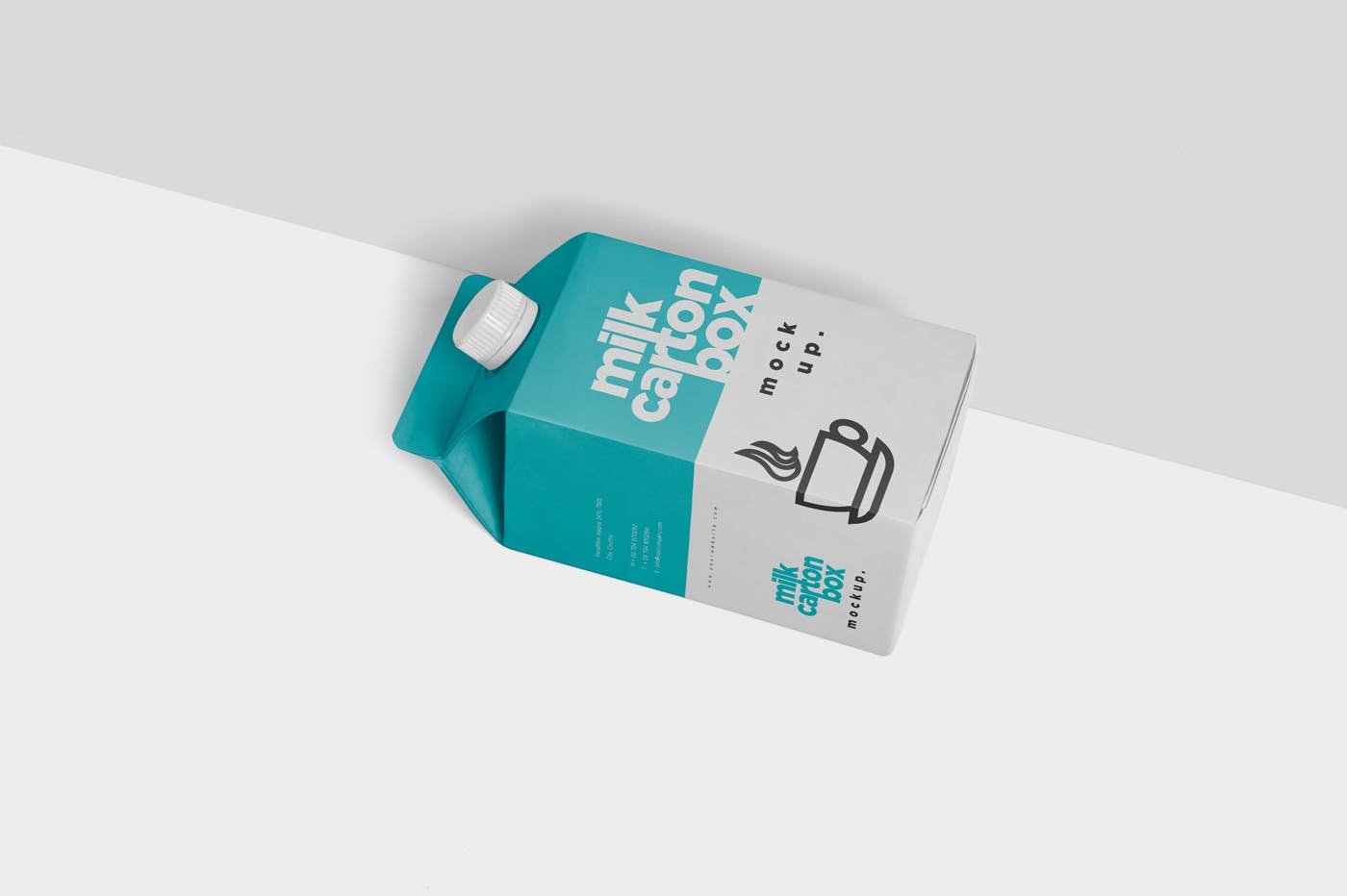 果汁/牛奶饮料纸盒包装效果图样机 Juice – Milk Mockup in 500ml Carton Box插图(4)