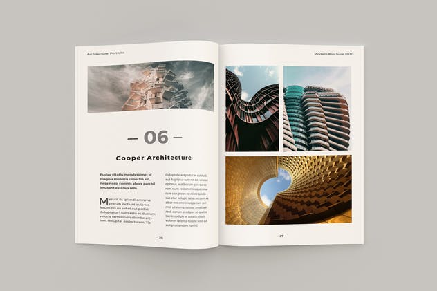 极简主义建筑作品集设计手册免费模板 Minimal Architecture Brochure插图(14)