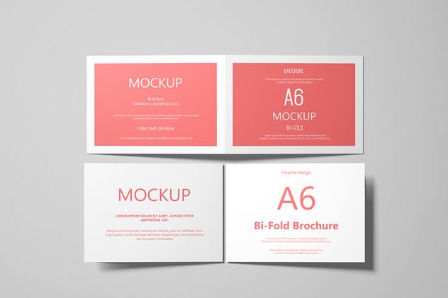 A6横向贺卡/邀请函样机套装V.2 A6 Landscape Greeting Card Invitation Mockup Set 2插图(9)