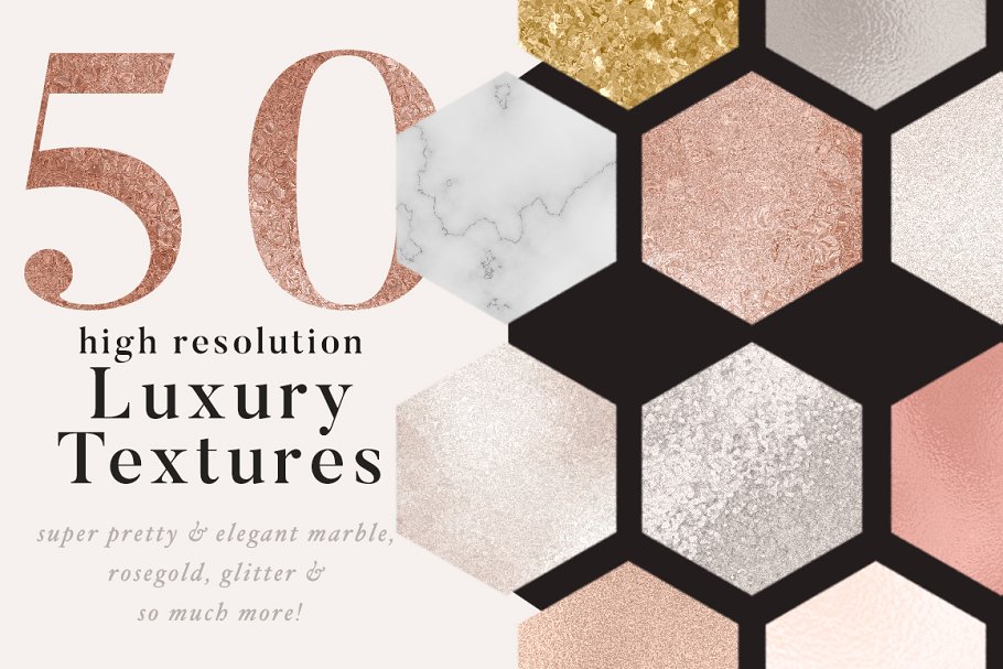 50个奢华金箔&大理石质地纹理[1.34GB] 50 luxury gold & marble textures插图