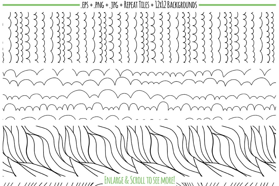 工匠级线条构图图案纹理 Artisan Line Repeat Patterns插图(1)