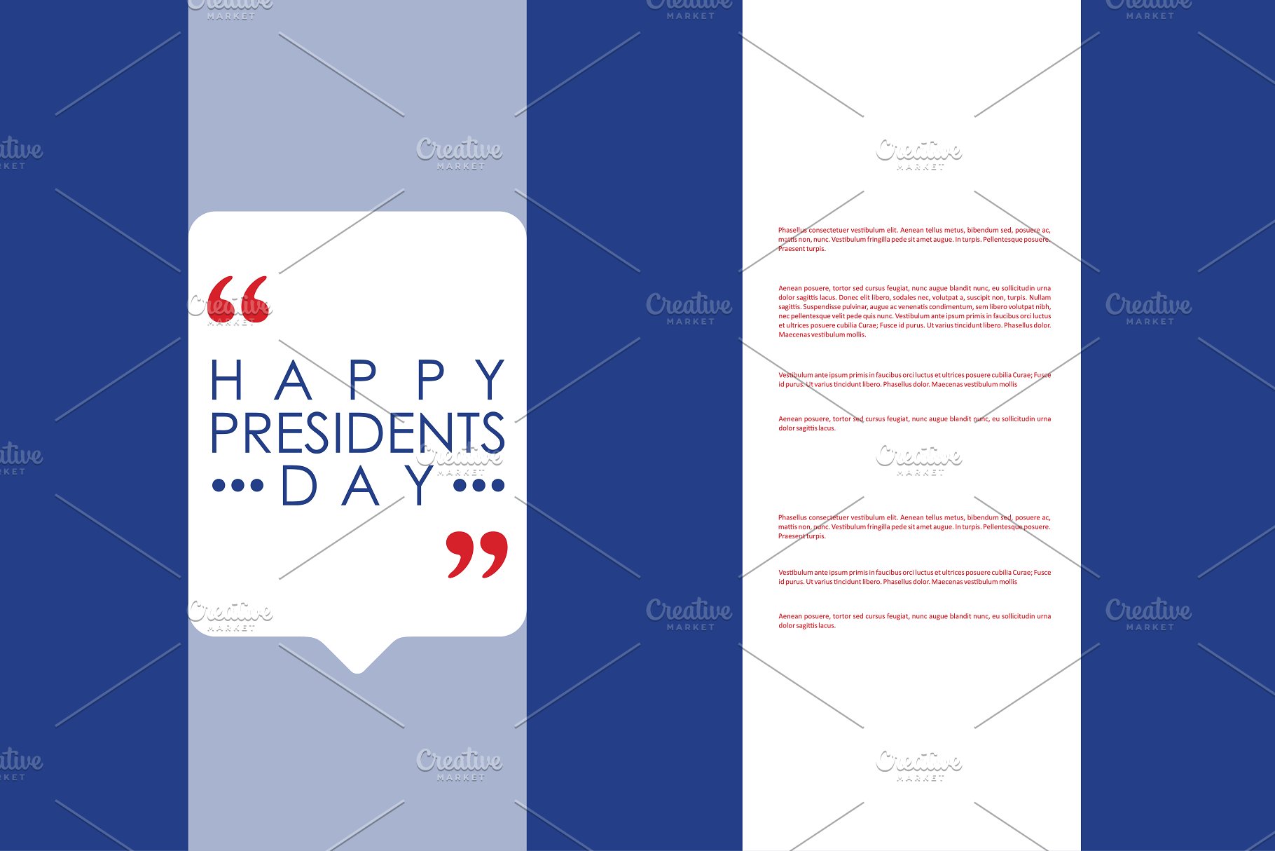 美国“总统日”主题小册子模板 President’s Day brochures插图(1)