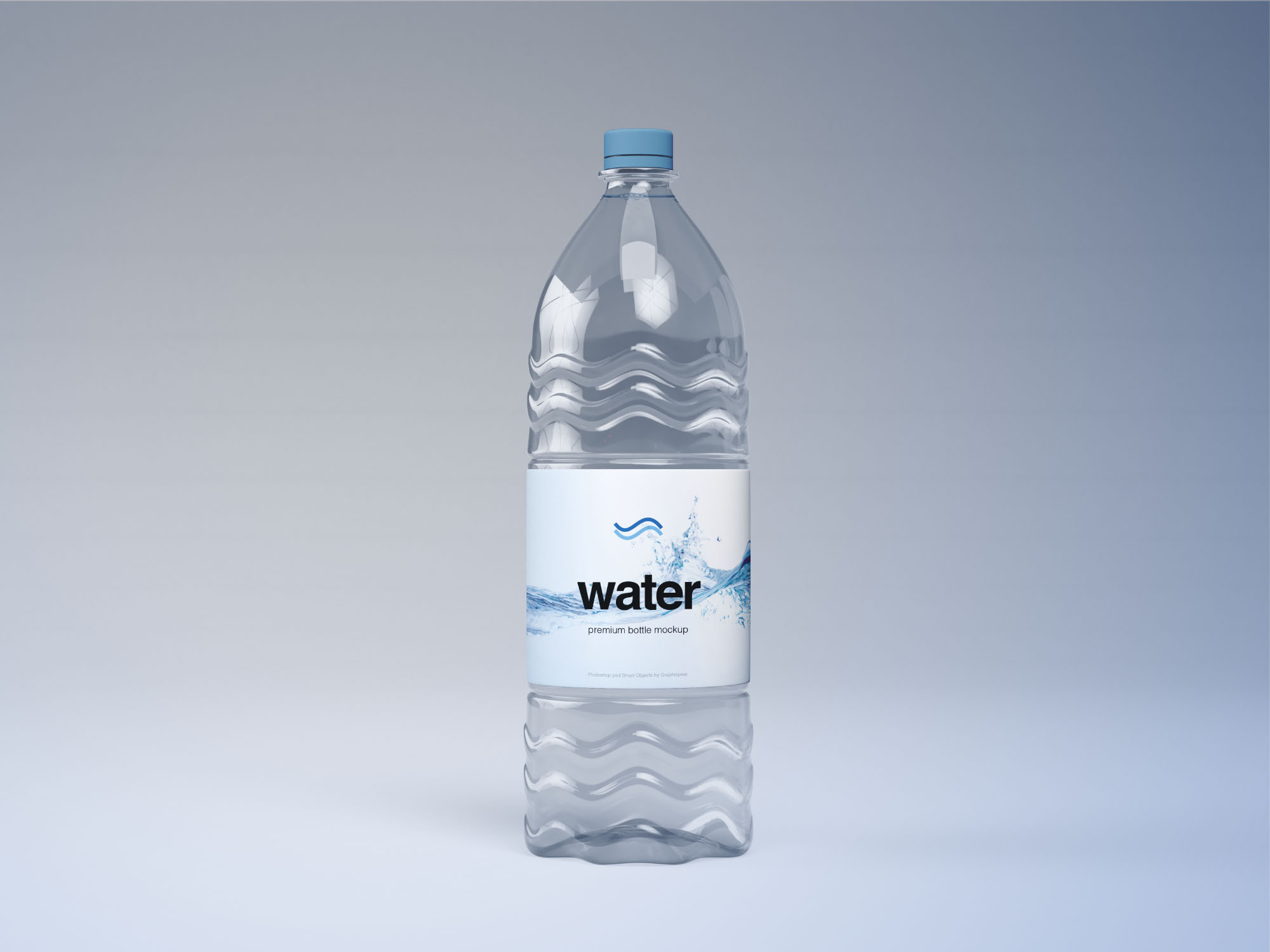纯净水/矿泉水瓶外观设计图样机模板 Plastic Water Bottle Mockup插图