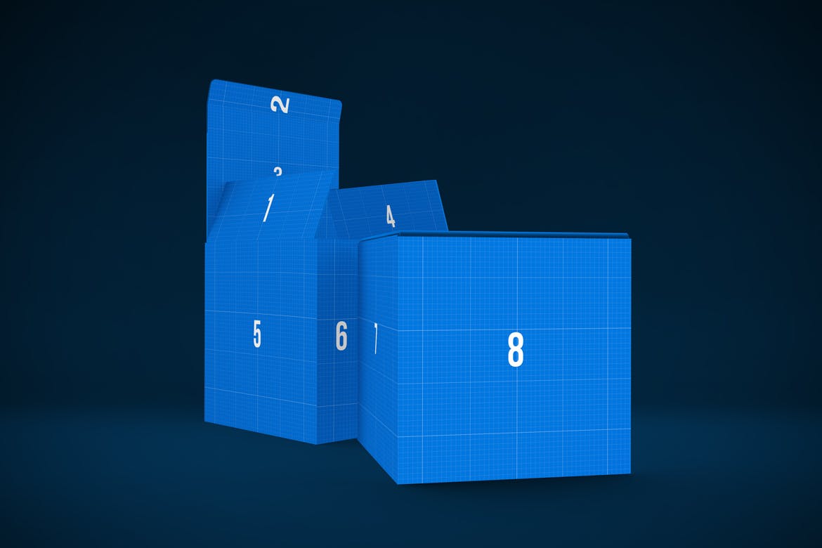 产品包装箱子外观设计多角度预览样机 Box MockUp插图(9)