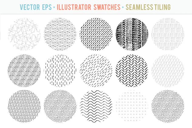 40个无缝平铺矢量图案纹理 40 Seamless Tiling Vector Pattern Textures插图(2)