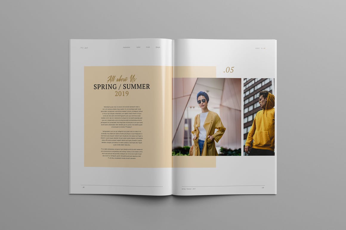 品牌时装/摄影/建筑行业产品目录&杂志设计模板 KHANSA – Fashion Lookbook & Magazine插图(7)