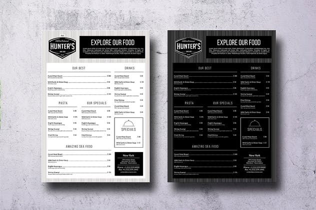 极简主义优雅西餐厅菜单设计模板套装 Minimal Elegant Menu Big Bundle插图(9)