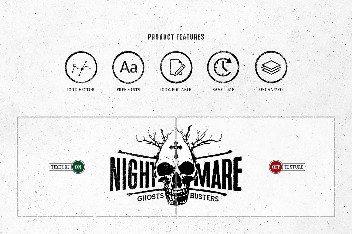 万圣节/恐怖logo标志设计模板 Horror Logo Templates插图(3)