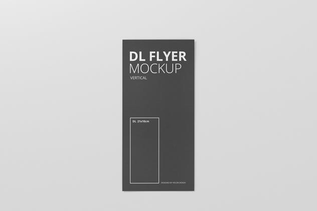 品牌DL传单印刷品样机模板 DL Vertical Flyer Mockup插图(4)