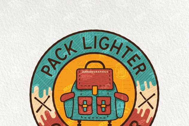 复古探险旅行品牌Logo设计模板 Retro Adventure Badge / Vintage Travel Logo插图(3)