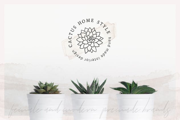 华丽的水彩花卉品牌Logo设计套装 So Flowery Branding Kit + Watercolours插图(4)