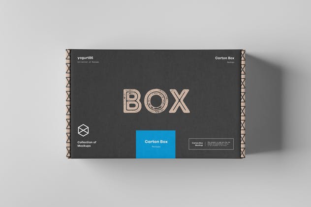 纸箱盒鞋盒礼品盒包装样机模板 Carton Box Mockup 23x14x8插图(5)
