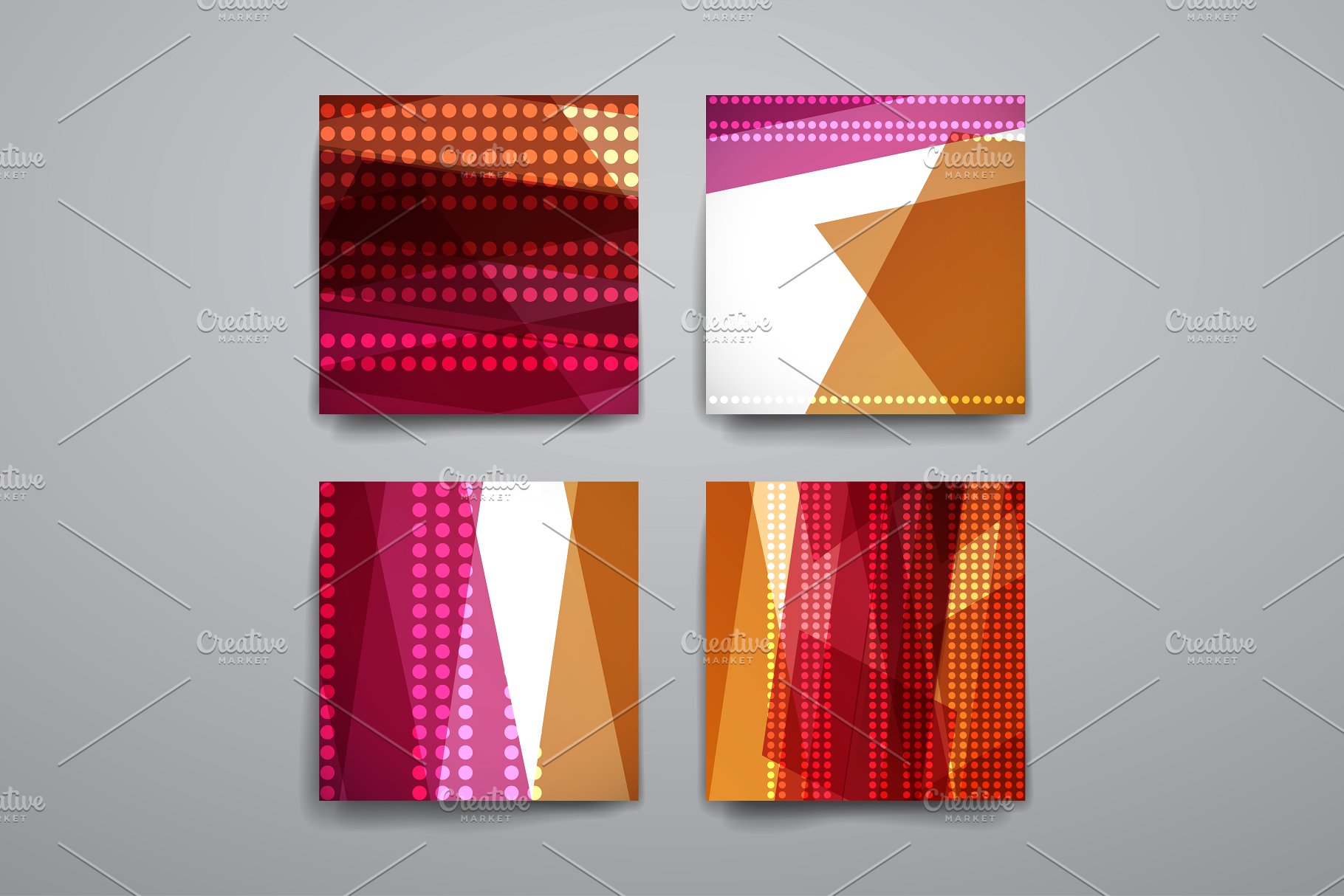抽象几何线条叠加图形背景 Abstract Backgrounds插图(5)