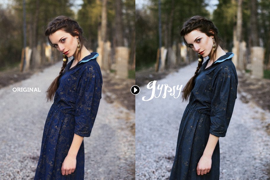 人像摄影后期效果处理PS动作 Gypsy – Indie Portrait PS Actions插图(5)