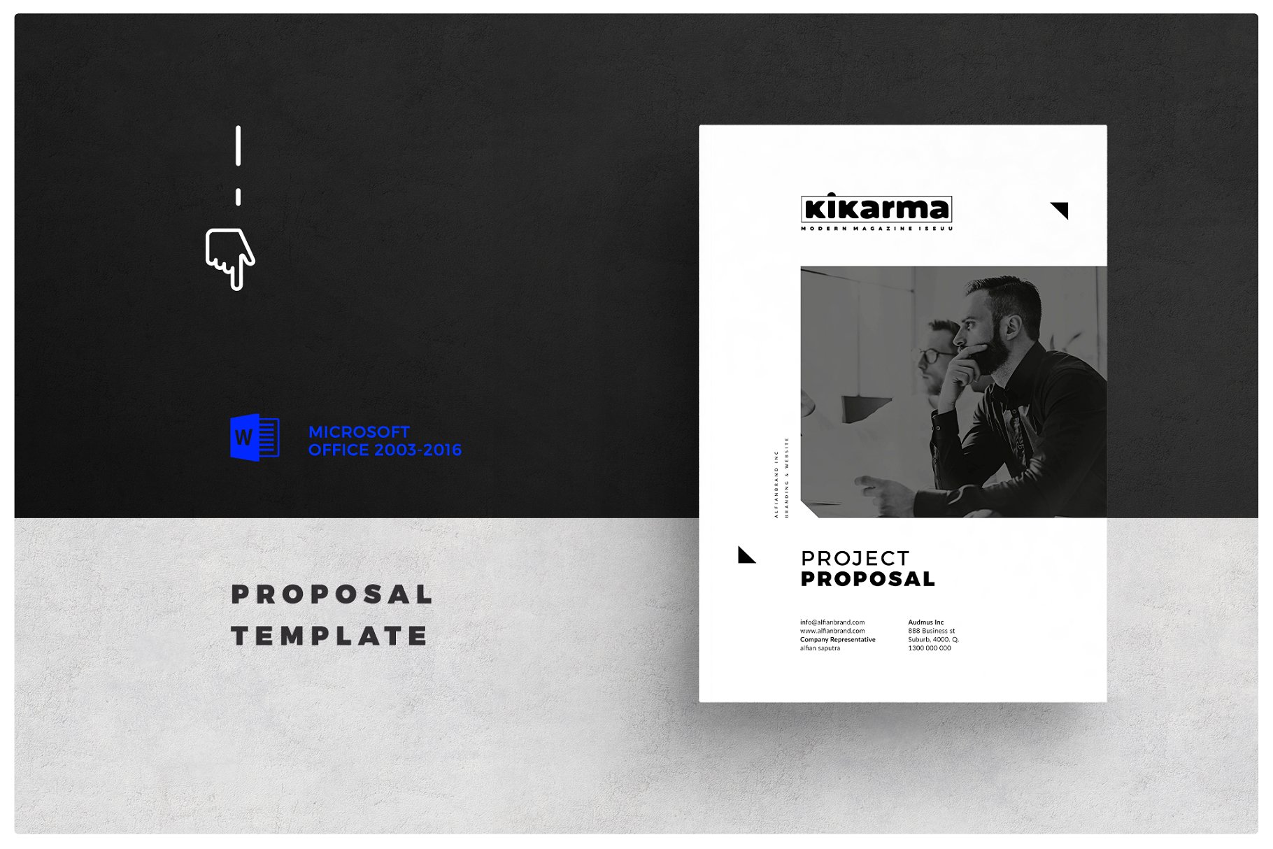 黑白风产品品牌企业画册设计模板 Proposal Template插图