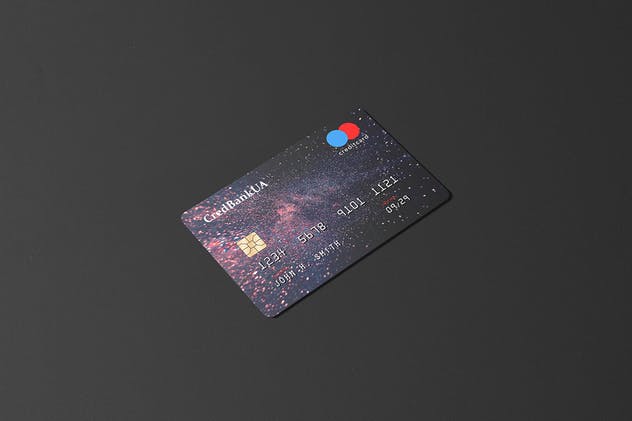 压花信用卡样机模板 85×55 Landscape Credit Card Mockup插图(5)