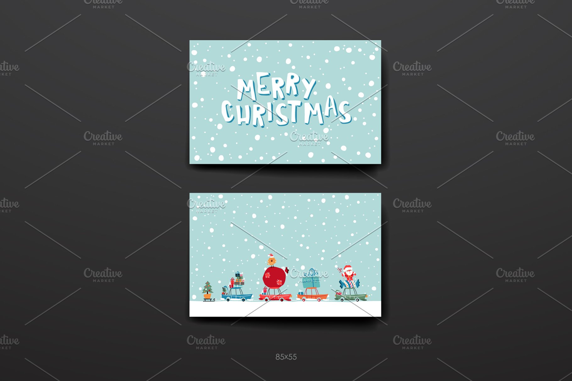 圣诞节日贺卡卡片模板 Merry Christmas Card Templates插图(9)
